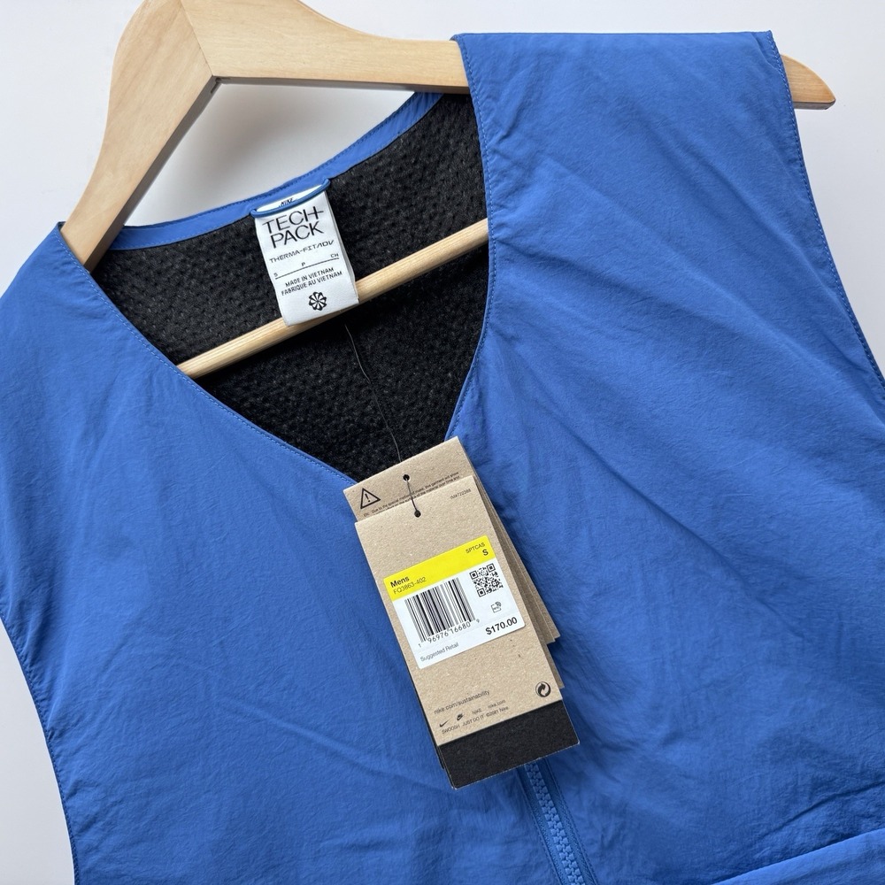 Nike Tech Mens Small Pack Therma-Fit ADV Forward-Lined Vest FQ3863-402 Blue